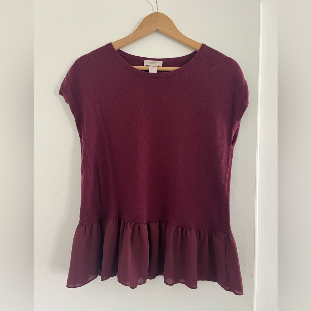 LOFT Peplum Work Top